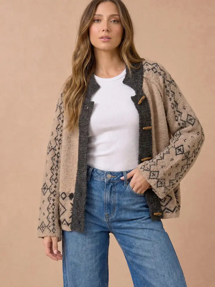 Melanie Nordic Toggle Cardigan