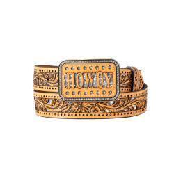 The Jessie Howdy Leather Belt Angel Ranch Belt