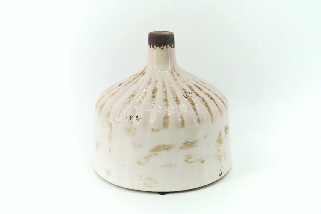 Ceramic Aged Ivory Vase