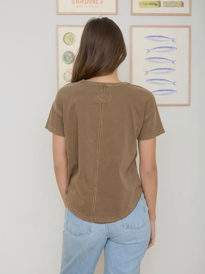 Alyssa Exposed Seam Cotton Tee