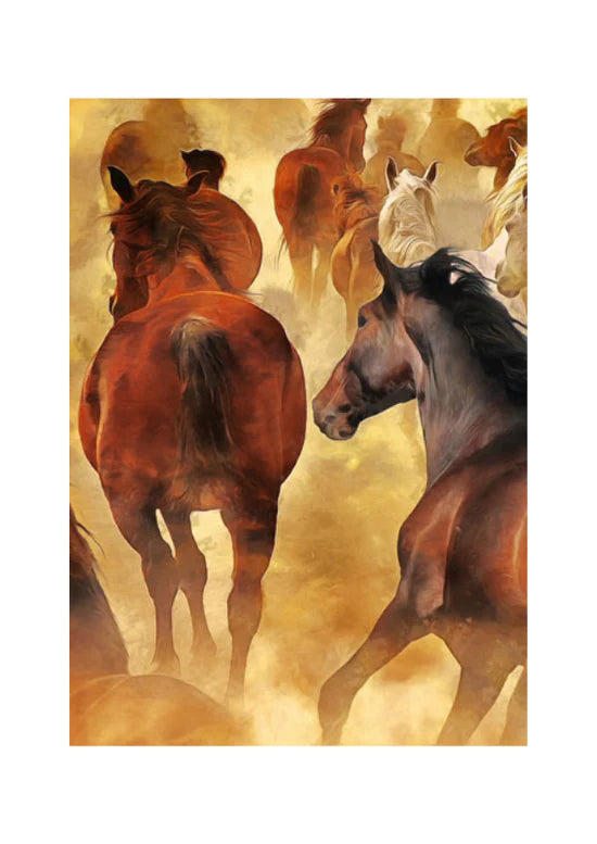 Herd of Horses MINT Decoupage Papers