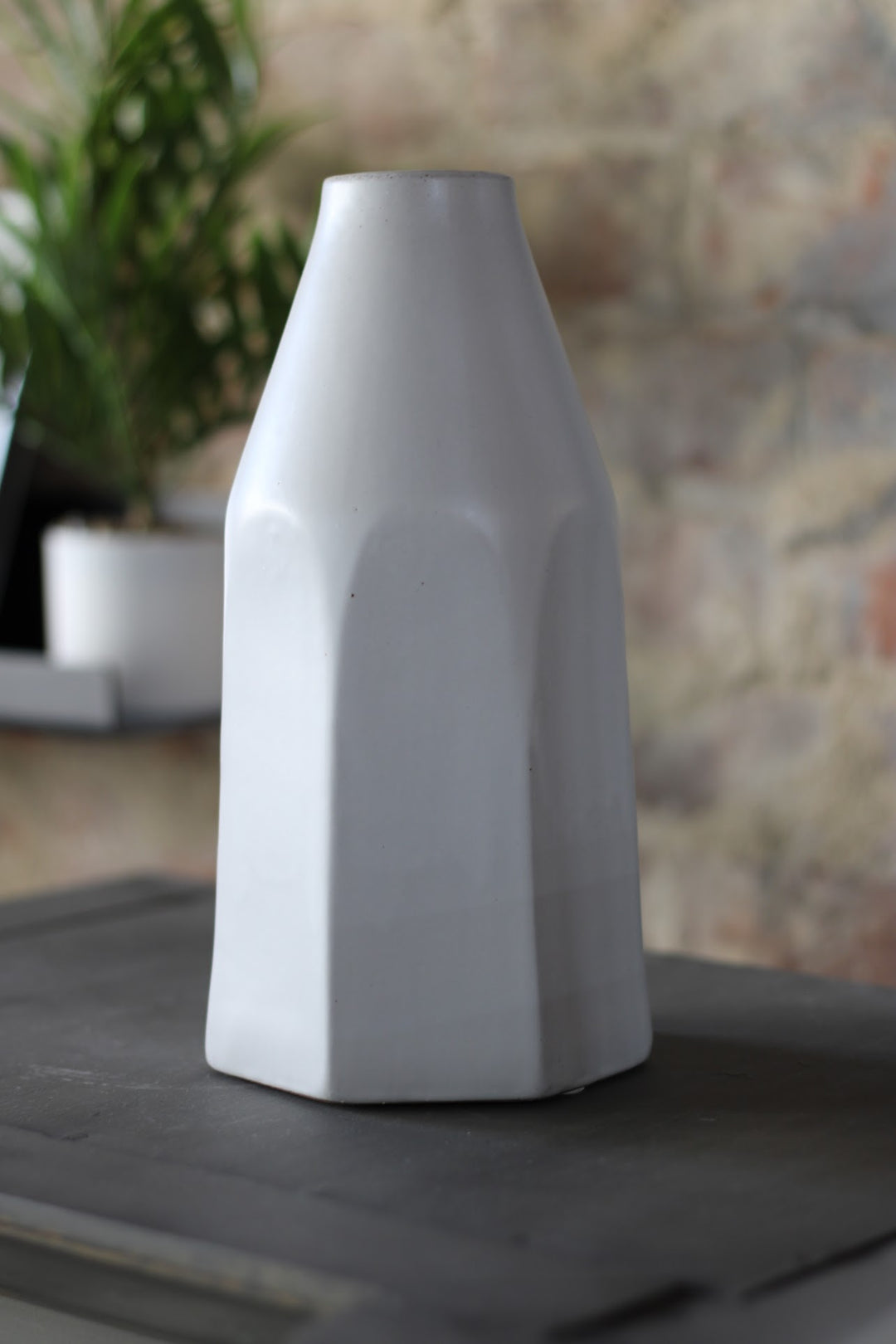 White Hex Vase