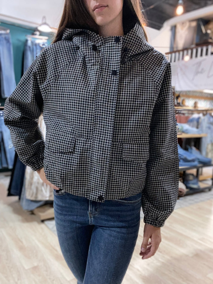 Nicole Black Plaid Jacket