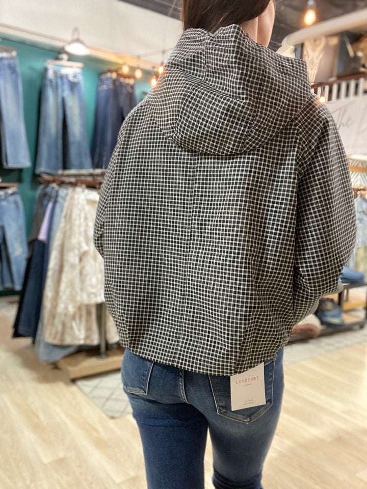 Nicole Black Plaid Jacket