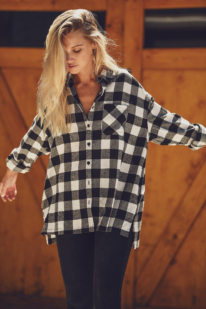 Brittany Buffalo Plaid Oversized Button Down