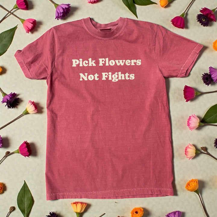 Loretta Pick Flowers Not Fights Tee