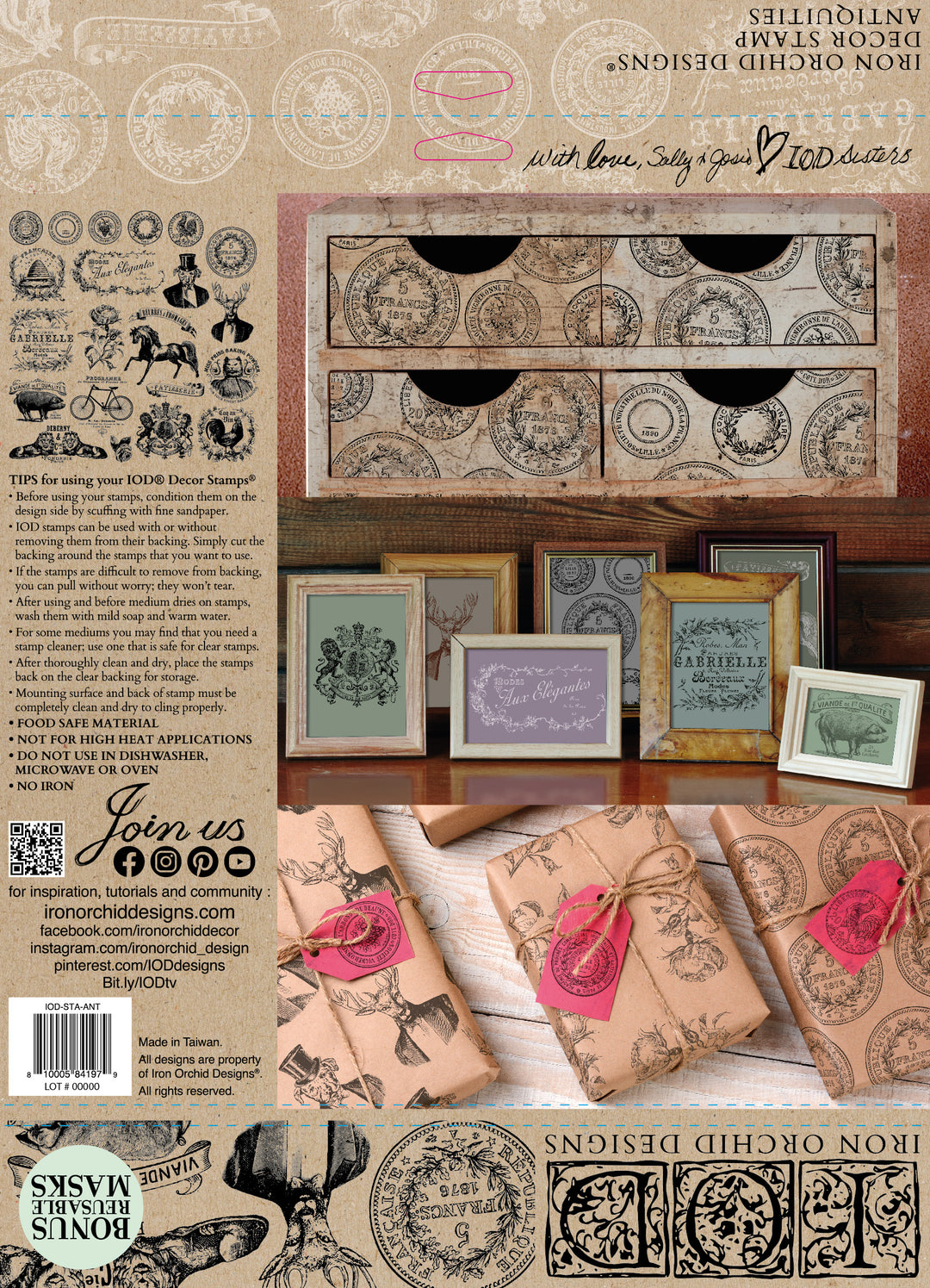 IOD Antiquities 12x12 Stamp