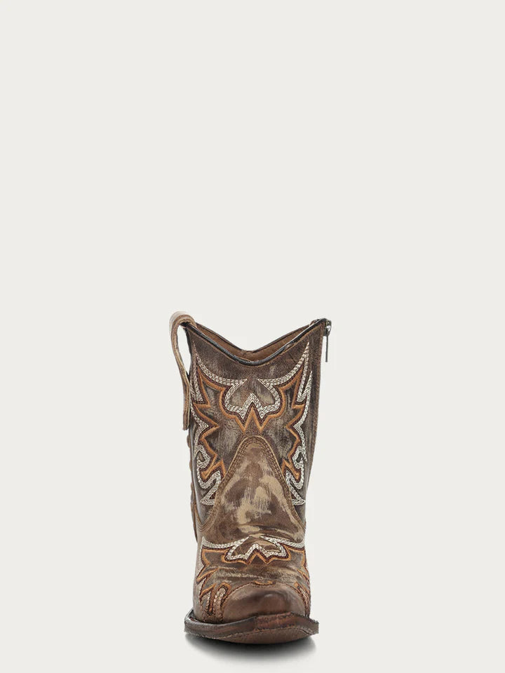 Reba Distressed Corral Booties
