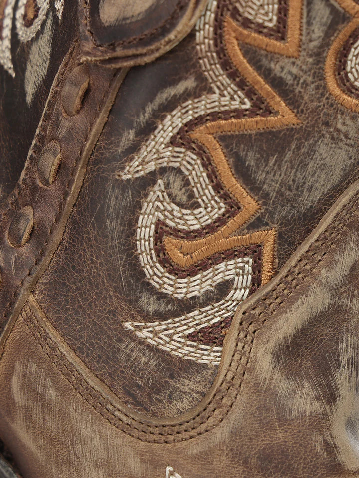 Reba Distressed Corral Booties