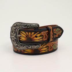 The Shelby Sunflower Nocona Leather Belt