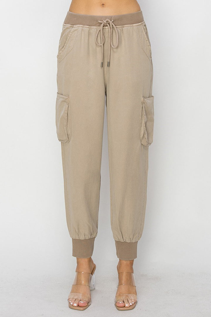 Geri High Rise Cargo Jogger Pants