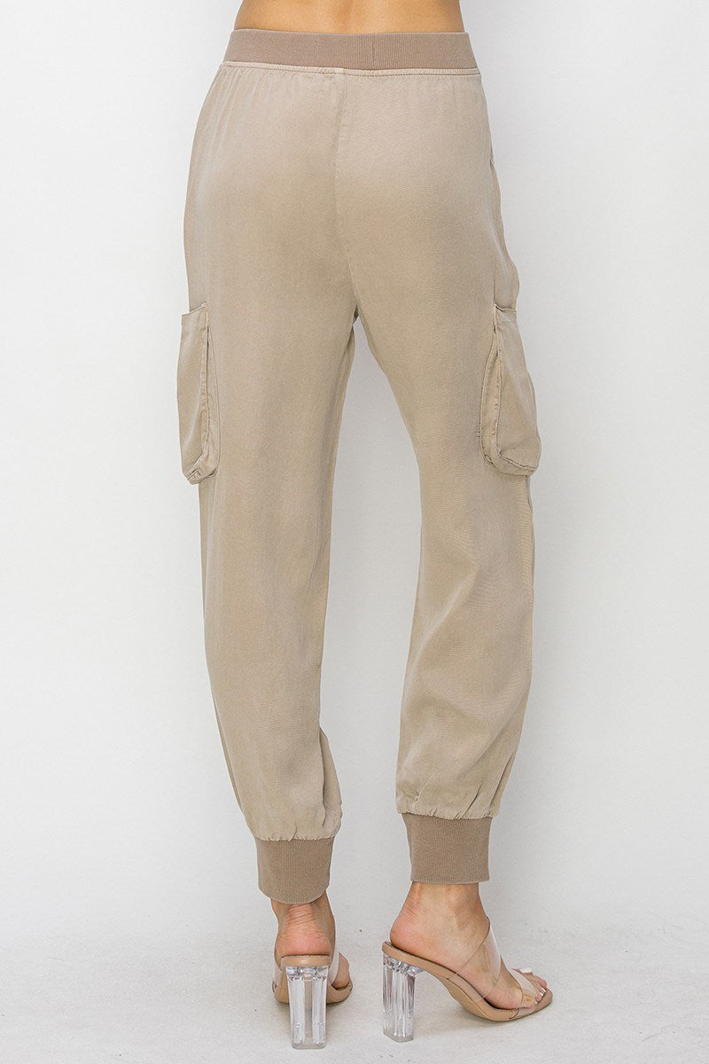 Geri High Rise Cargo Jogger Pants