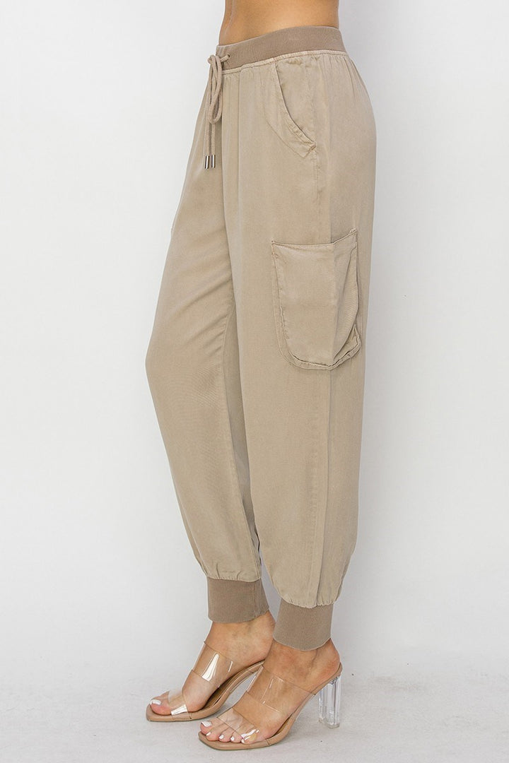 Geri High Rise Cargo Jogger Pants