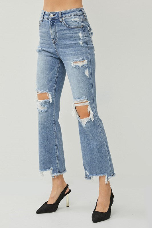 Shellie High Rise Ankle Flare Jeans