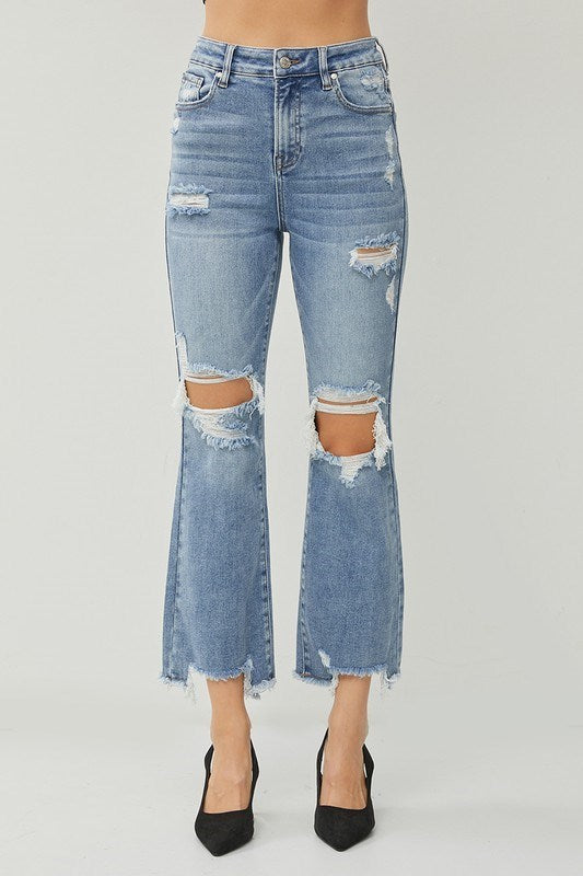 Shellie High Rise Ankle Flare Jeans