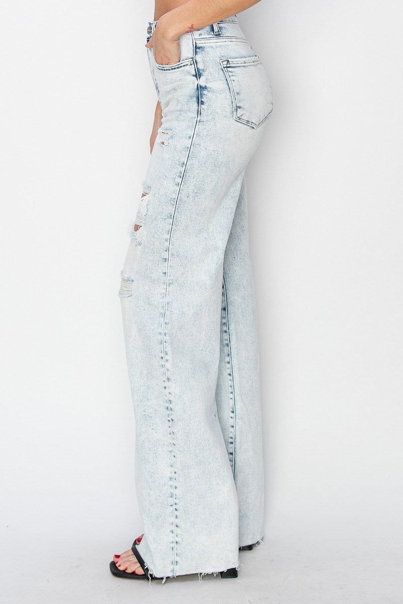 Khole Frint Heavy Distressed Wide Leg