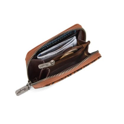 Kimberly Tooled Floral Zip Wallet