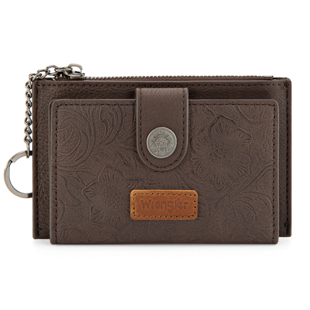 Crystal Floral Embossed Wallet
