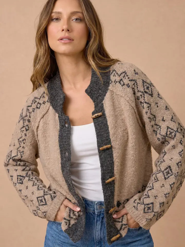 Melanie Nordic Toggle Cardigan
