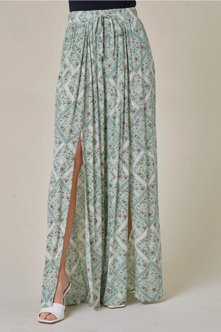Reiko Linen Pants with Front Slit