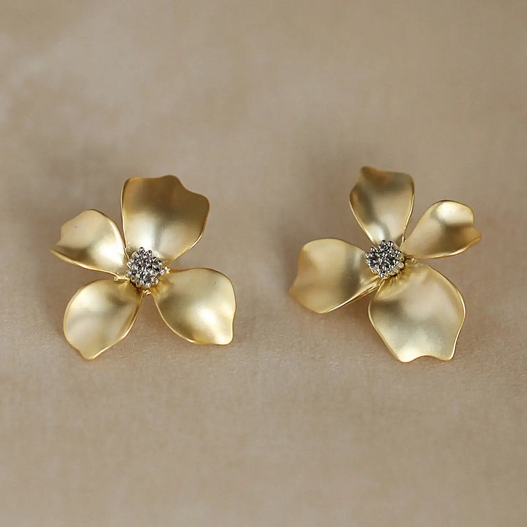 Tabitha Gold Floral Earrings