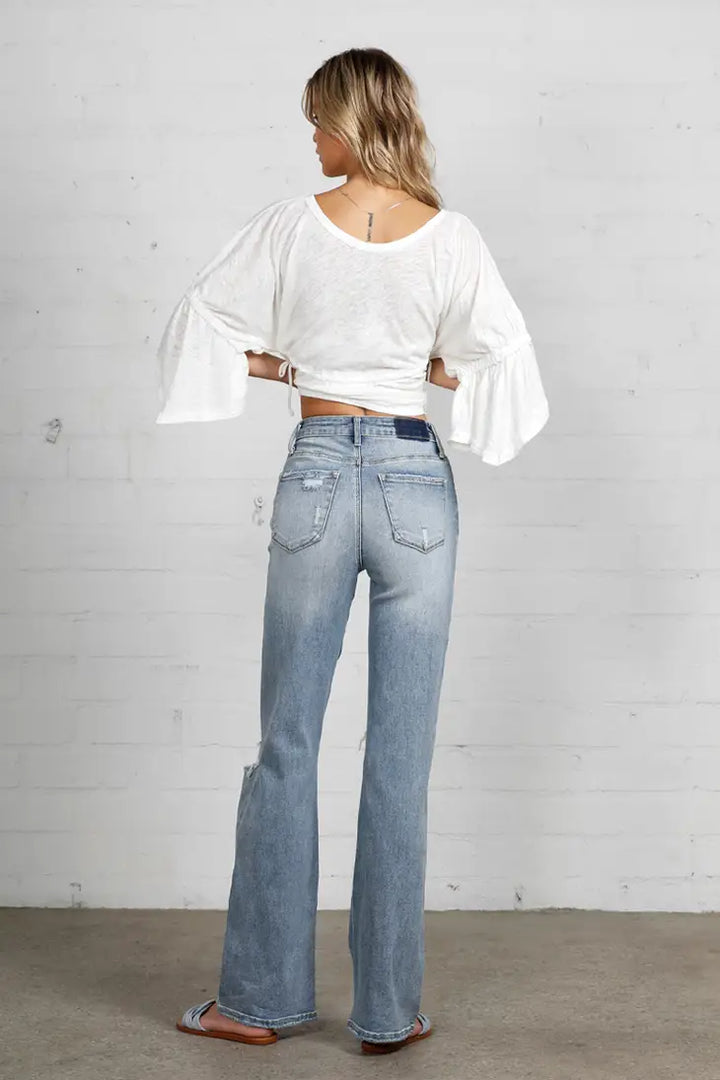 Millie High Rise Ripped Dad Jeans