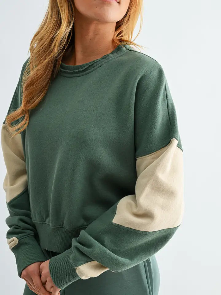The Natalie Color Block Crewneck