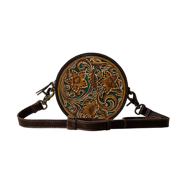 Laredo Tooled Round Crossbody