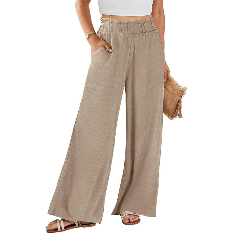 Solene High-Waisted Linen Pants