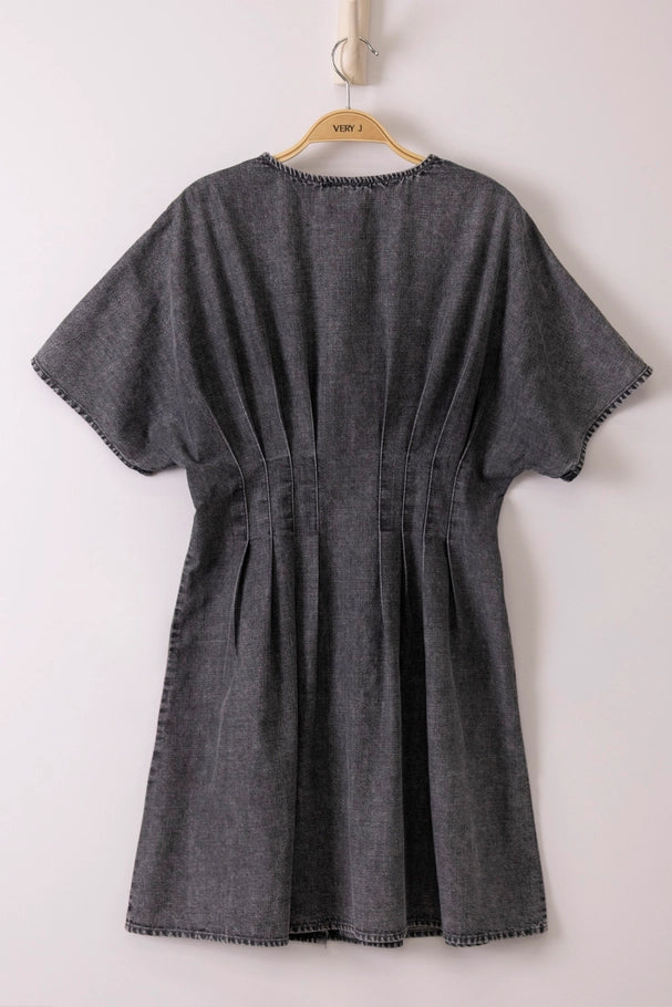 Nicole Mineral Washed Chambray Dress