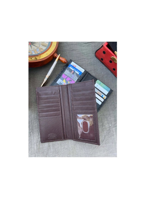 Lydia Cowhide Leather Checkbook Wallet