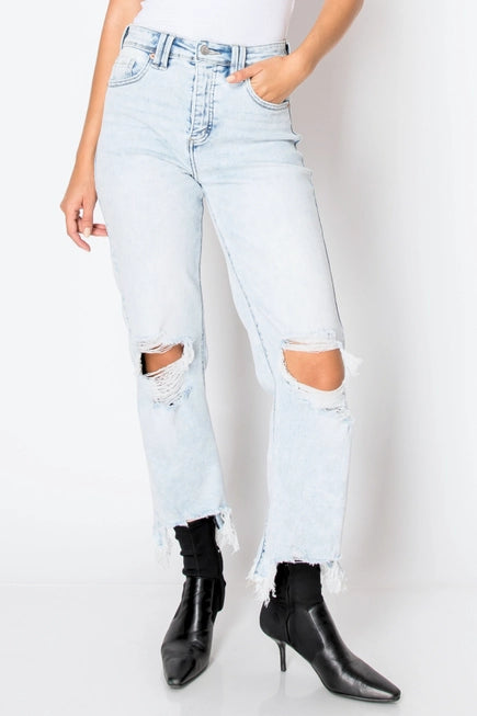 Tanili Tummy Control High Rise Straight Jeans