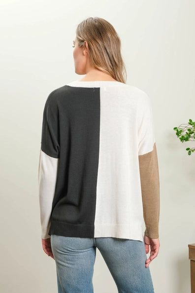 Luna Relaxed Colorblock Sweater