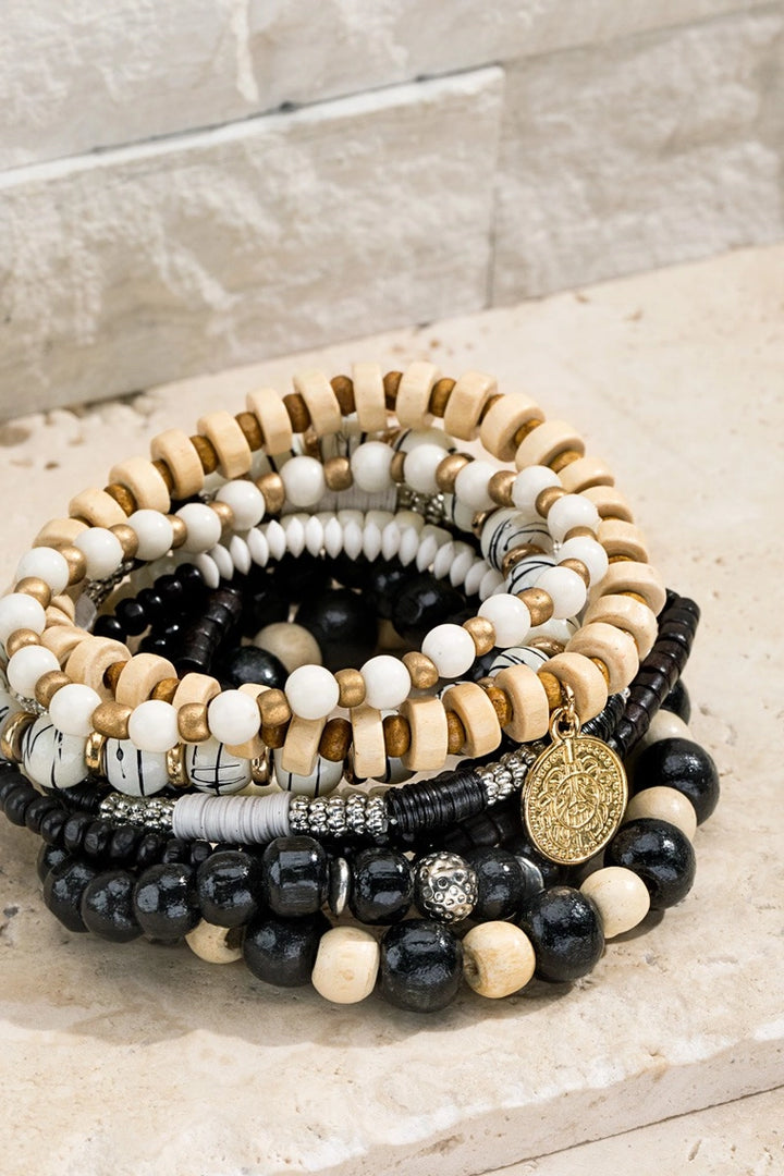 Selene Mixed Bead Bracelet Stack