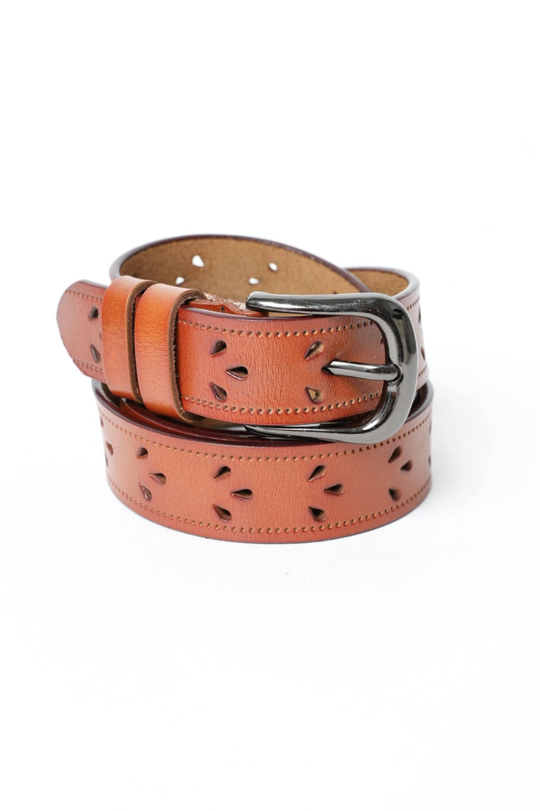 Arlene Cutout Leather Belt