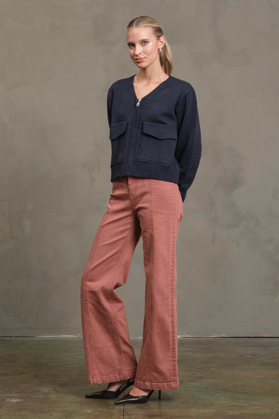 Ashley Vintage Seam Wide Denim