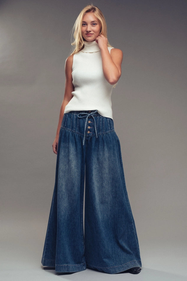Arden Denim Palazzo Pant