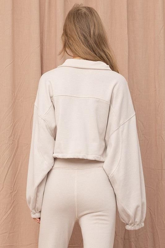Marla Cinch Hem Half Zip