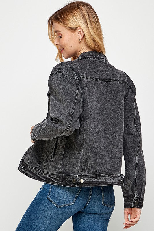 Percy Black Denim Jacket