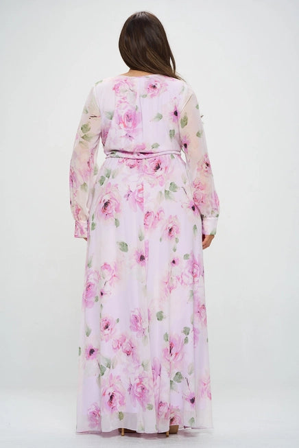 Courtney Floral Chiffon Maxi Dress