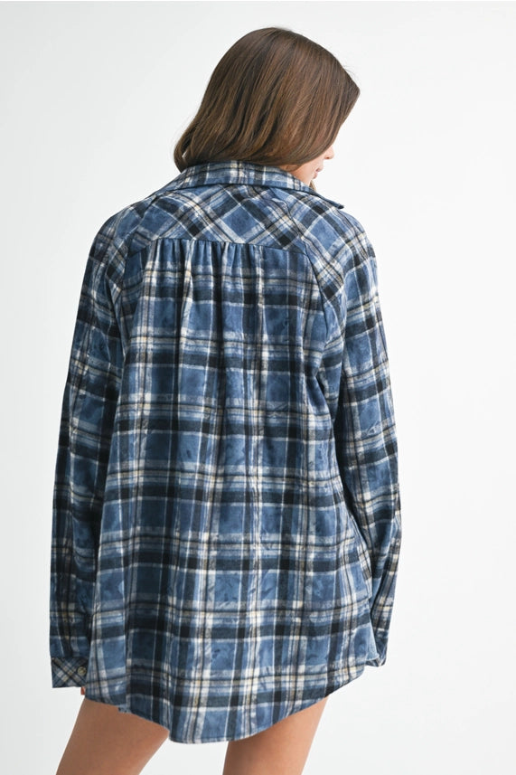 Laura Plaid Washed Flannel Shirt