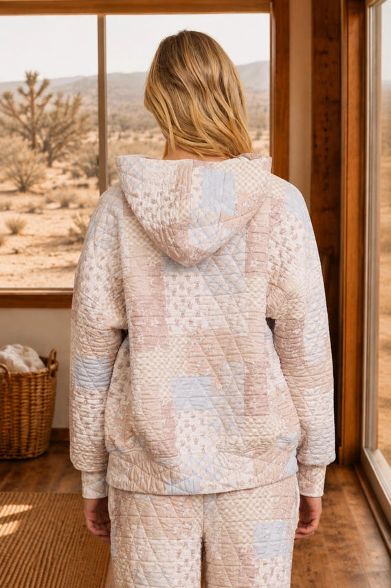 Brandi Quilted Patchwork Hoodie