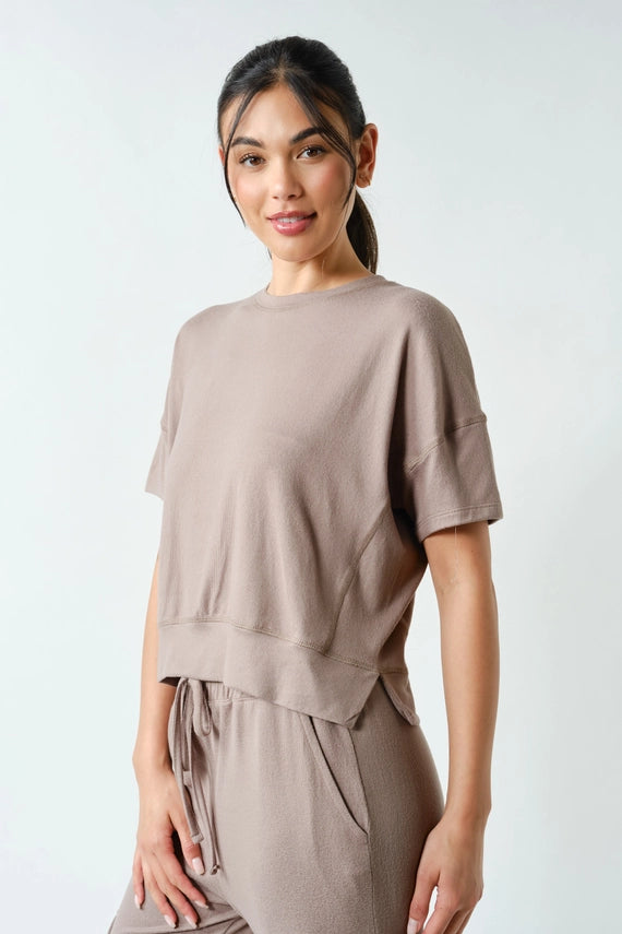 Stephanie Brushed Hacci Lounge Top