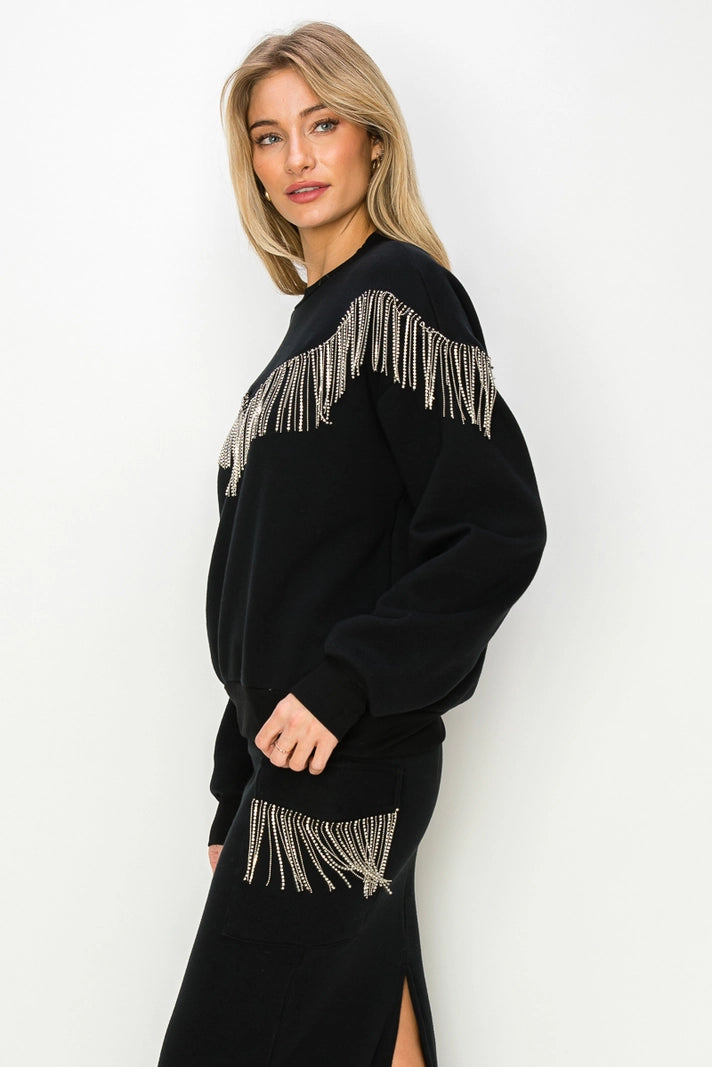 Sana Western Tassel Sweater