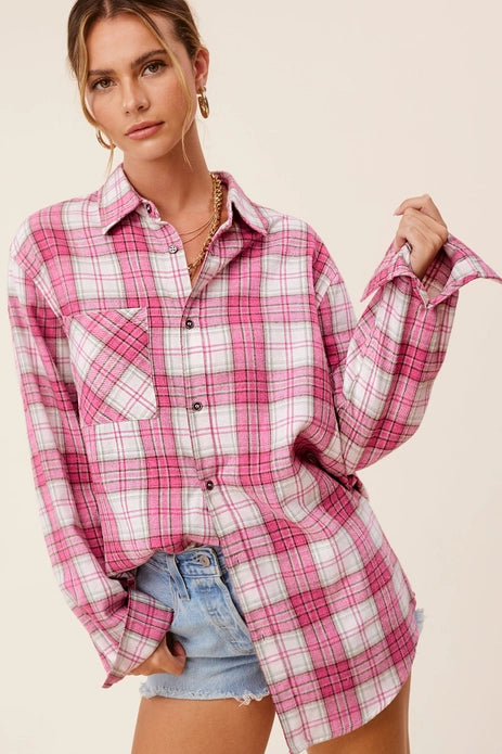 Lorelei Relaxed Plaid Button Down