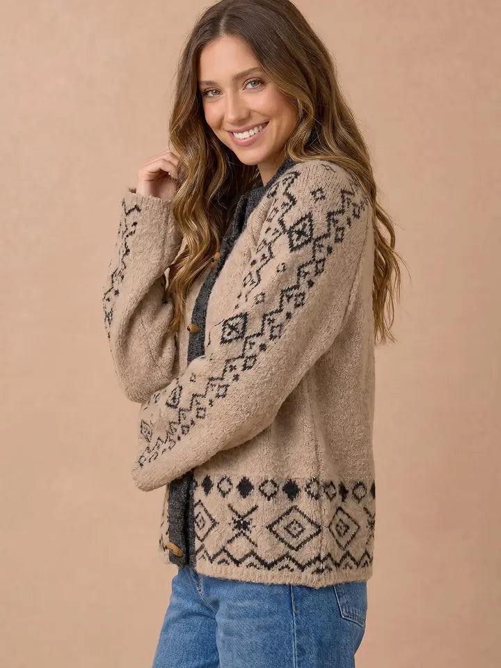 Melanie Nordic Toggle Cardigan
