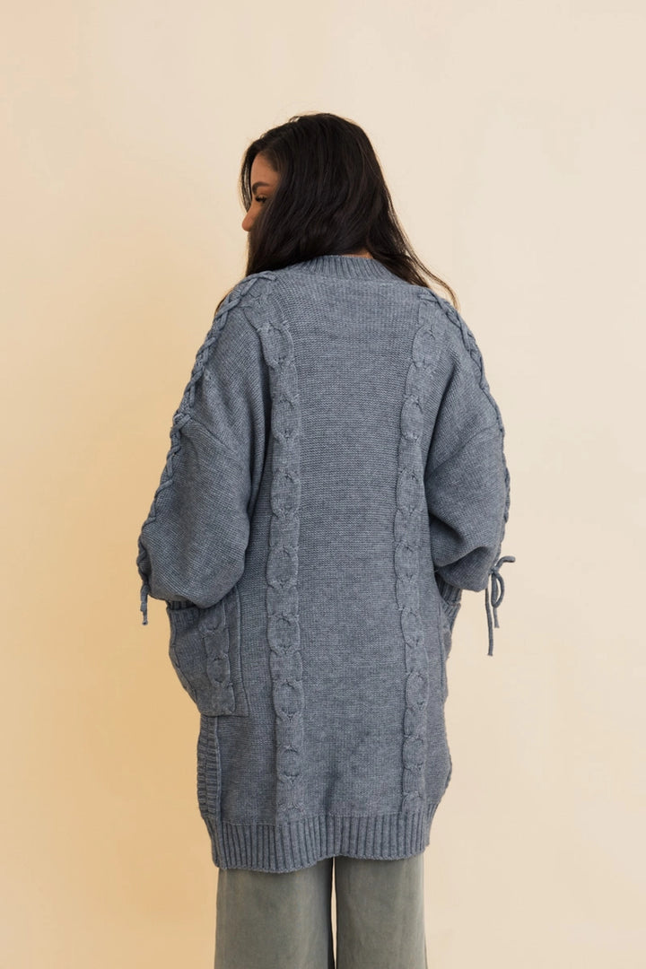 Freeda Oversized Cable Knit Cardigan