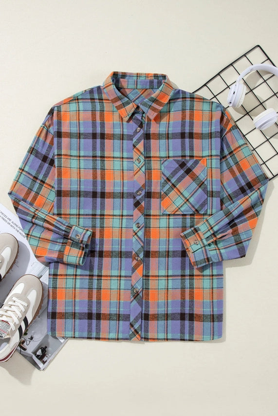 Kellie Washed Plaid Shirt