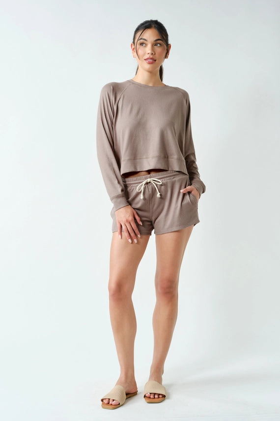 Jessica Brushed Hacci Lounge Shorts