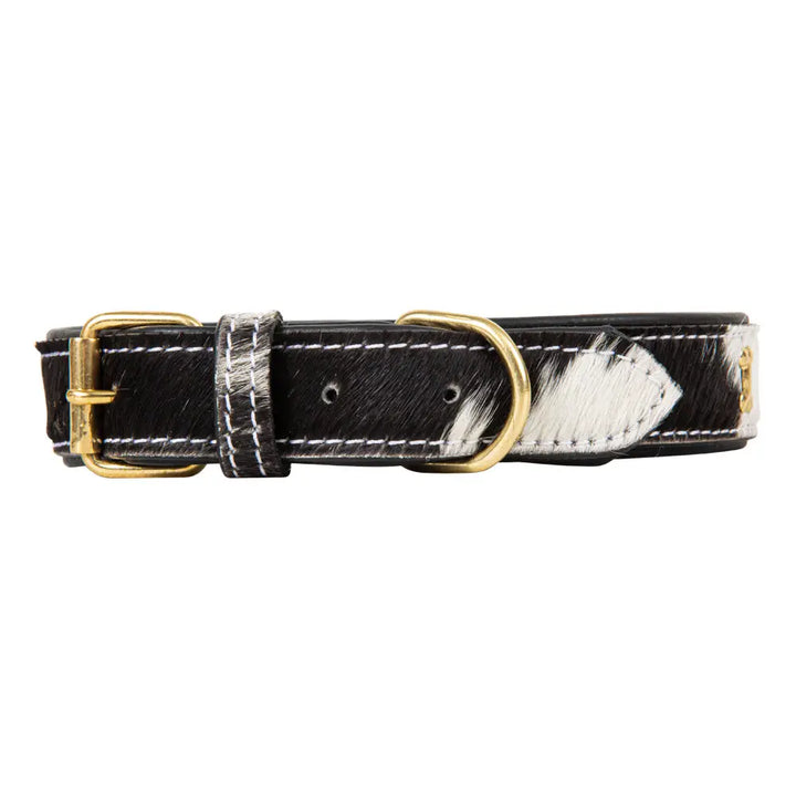 Carter Mae Cowhide Dog Collar